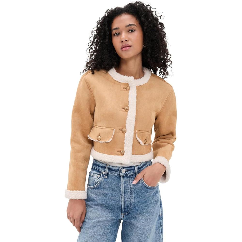 imageBLANKNYC Womens Bonded Sherpa JacketAhead of Curve