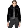 [BLANKNYC] womens Faux Fur Coat Outerwear, Comfortable & Stylish Jacket(Black Noise)