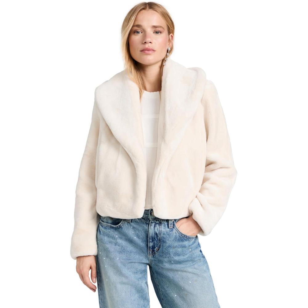 imageBLANKNYC womens Womens Faux Fur JacketSnow Queen