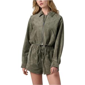 [BLANKNYC] womens Desert Sage Faux Suede Jacket(Green)