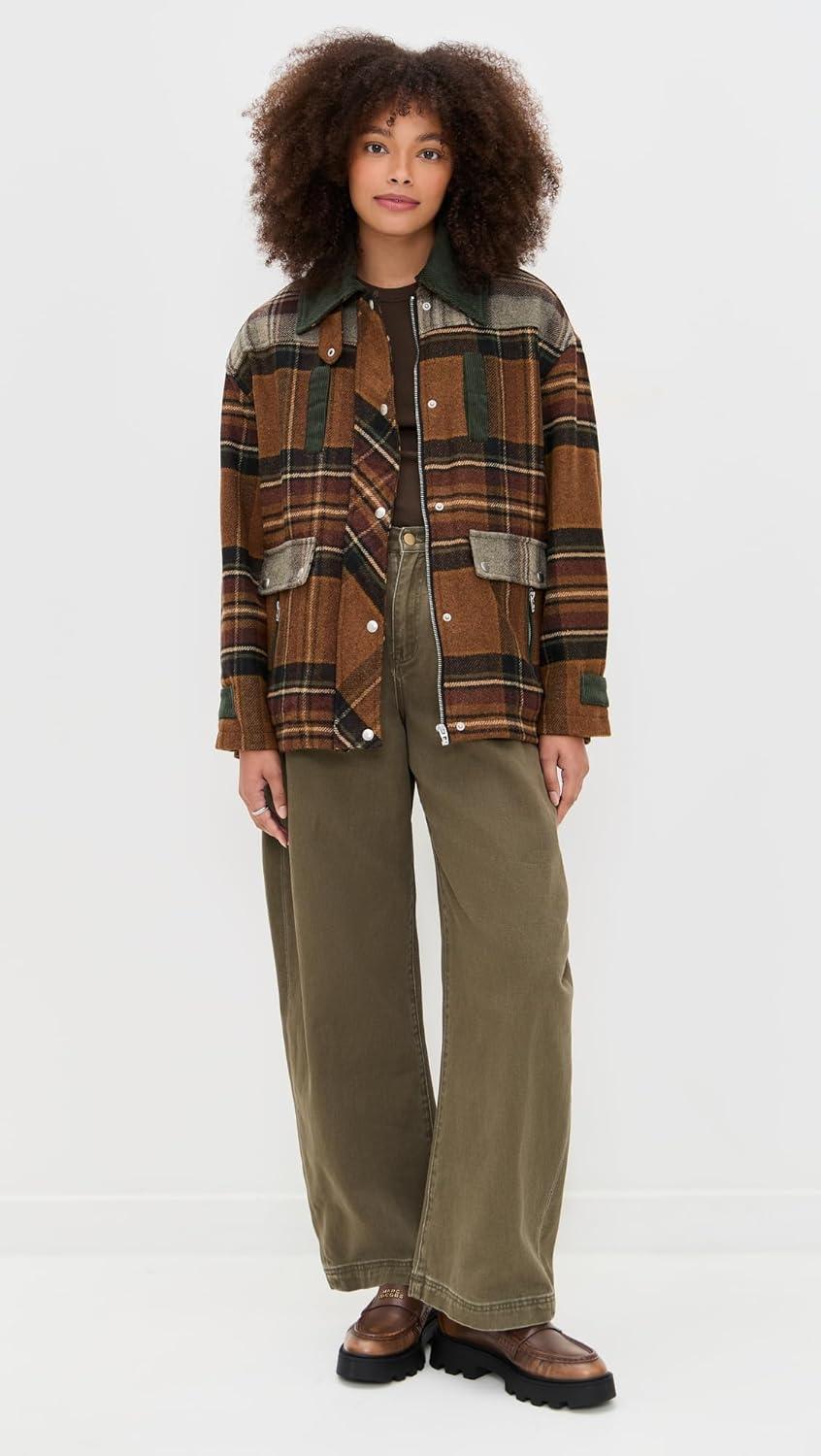 imageBLANKNYC Womens Situationship JacketMixed Plaid