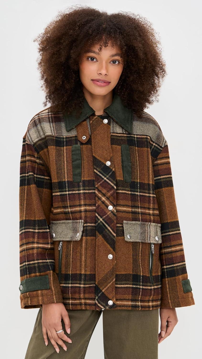 imageBLANKNYC Womens Situationship JacketMixed Plaid