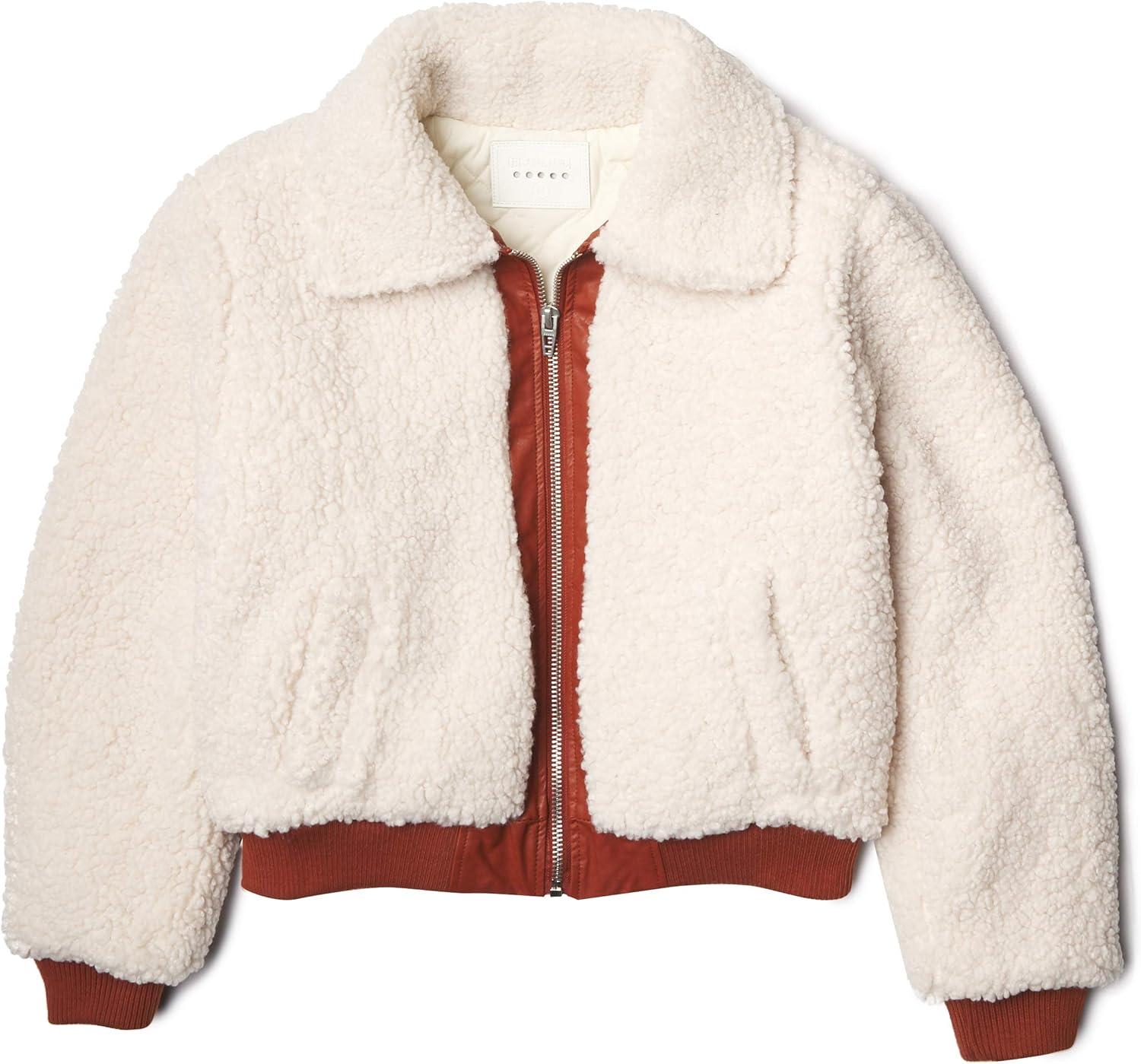 imageBLANKNYC womens Luxury Clothing Sherpa Jacket Comfortable ampamp Stylish CoatMarshmallow