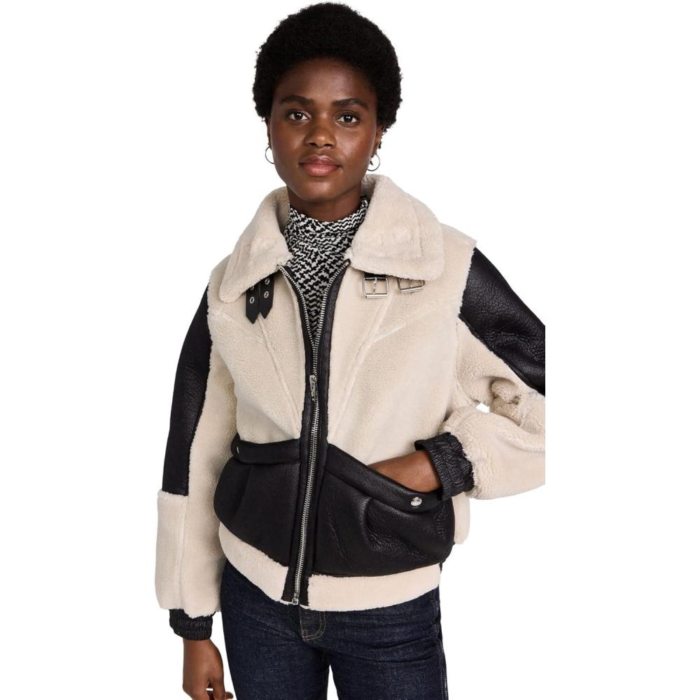 imageBLANKNYC Womens Bonded Moto JacketBlaze Out