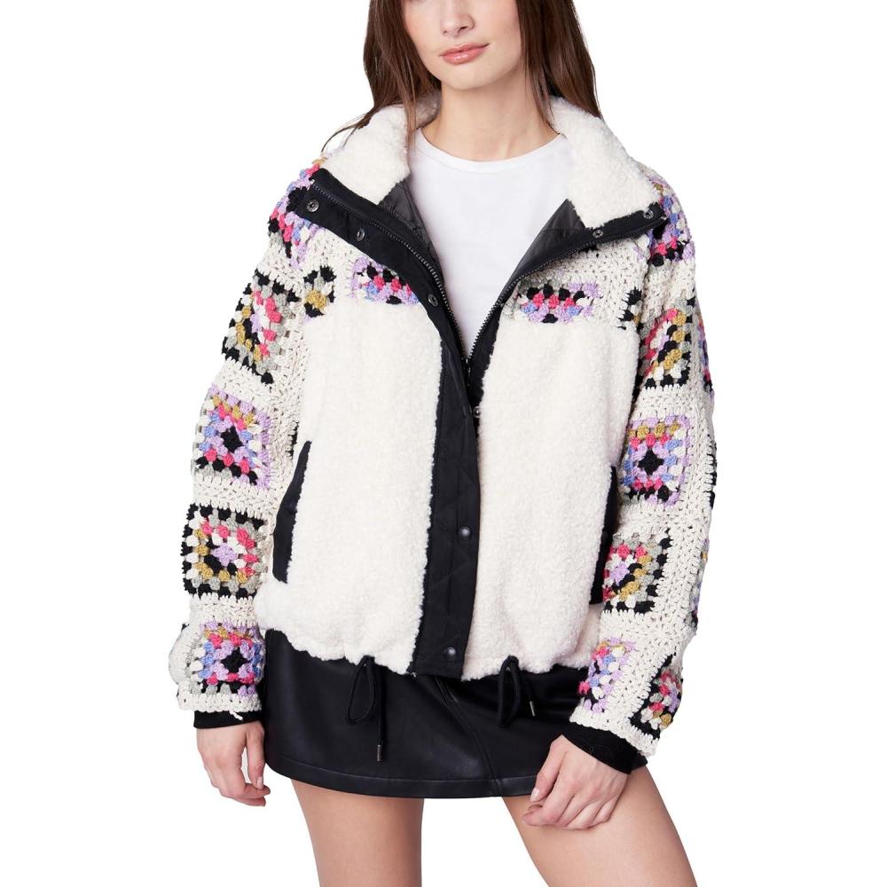 imageBLANKNYC womens Crochet With Sherpa JacketSpotlight
