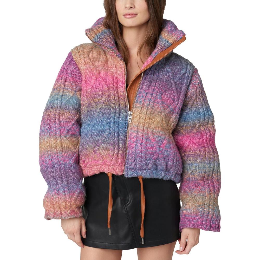 imageBLANKNYC womens Sweater Puffer Hybrid JacketRoll Over