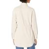 [BLANKNYC] Womens Luxury Clothing Faux Suede Shirt Jacket with Drawstring Waist Detail, Comfortable & Stylish Shacket(Beige)