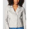 [BLANKNYC] Womens Luxury Clothing Semi Fitted Vegan Leather Motorcycle Jacket(On the Rocks)