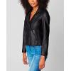 [BLANKNYC] Womens Luxury Clothing Semi Fitted Vegan Leather Motorcycle Jacket(Onyx)