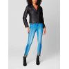 [BLANKNYC] Womens Luxury Clothing Semi Fitted Vegan Leather Motorcycle Jacket(Onyx)