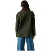[BLANKNYC] womens Catching a Break Coated Barn Jacket With Corduroy Collar Detail(Green)