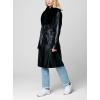 [BLANKNYC] womens Luxury Clothing Vegan Leather Faux Fur Trench Coat, Comfortable & Stylish Jacket(In the Moment)