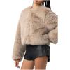 [BLANKNYC] womens Prime Asset Faux Fur Collarless Jacket(Prime Asset)
