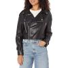 [BLANKNYC] Womens Vegan Leather Moto Jacket(Black)
