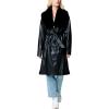 [BLANKNYC] womens Luxury Clothing Vegan Leather Faux Fur Trench Coat, Comfortable & Stylish Jacket(In the Moment)