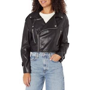 [BLANKNYC] Womens Vegan Leather Moto Jacket(Black)