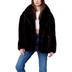 [BLANKNYC] womens Faux Fur Short Coat(Americano)