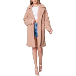 [BLANKNYC] womens Luxury Clothing Sherpa Jacket, Comfortable & Stylish Coat(Cappuccino)