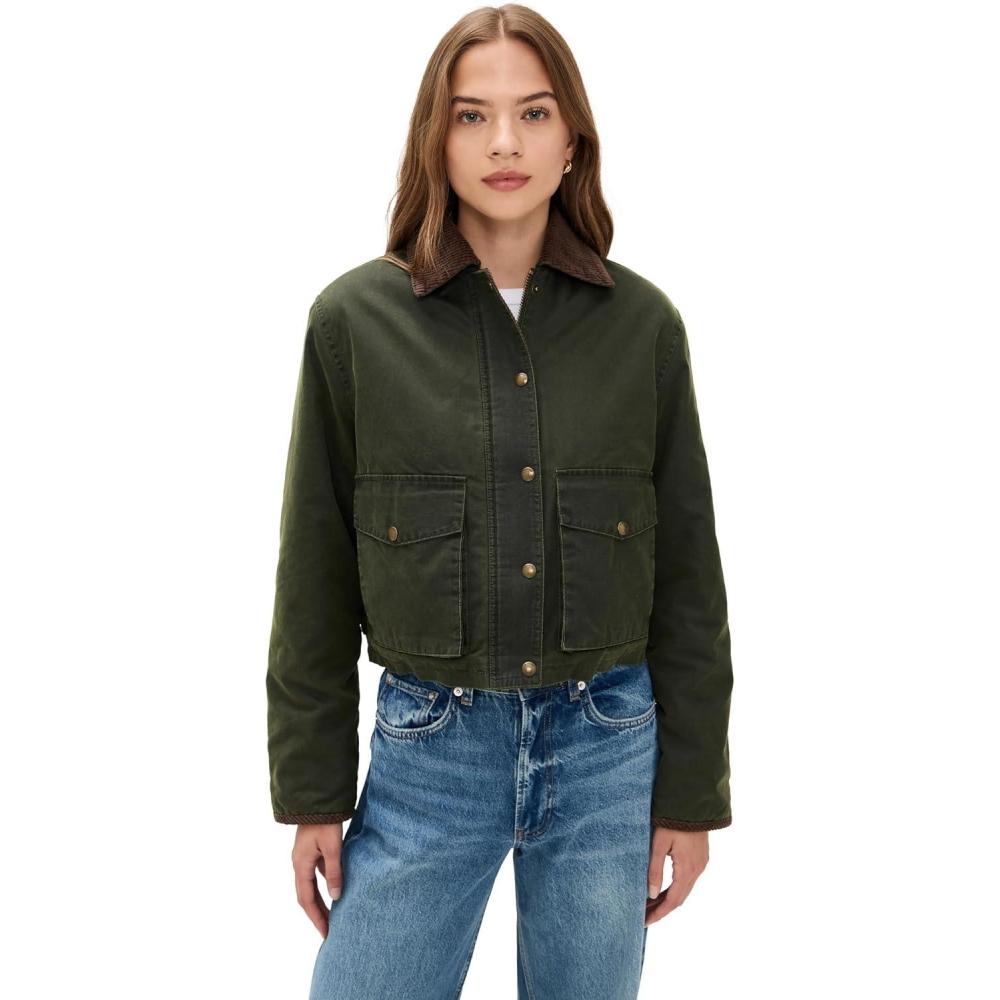 imageBLANKNYC Womens Catching a Break JacketHunter Green