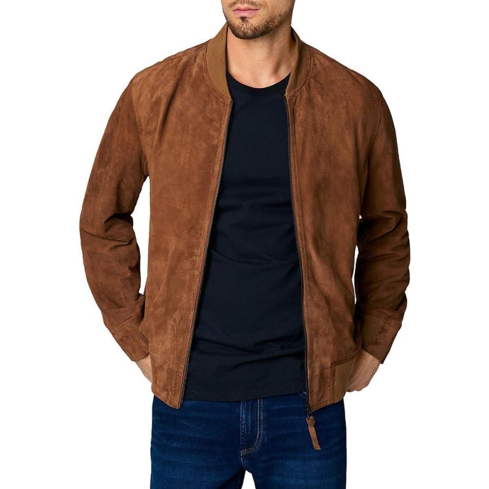 imageBLANKNYC mens Quick Action Suede BomberBrown