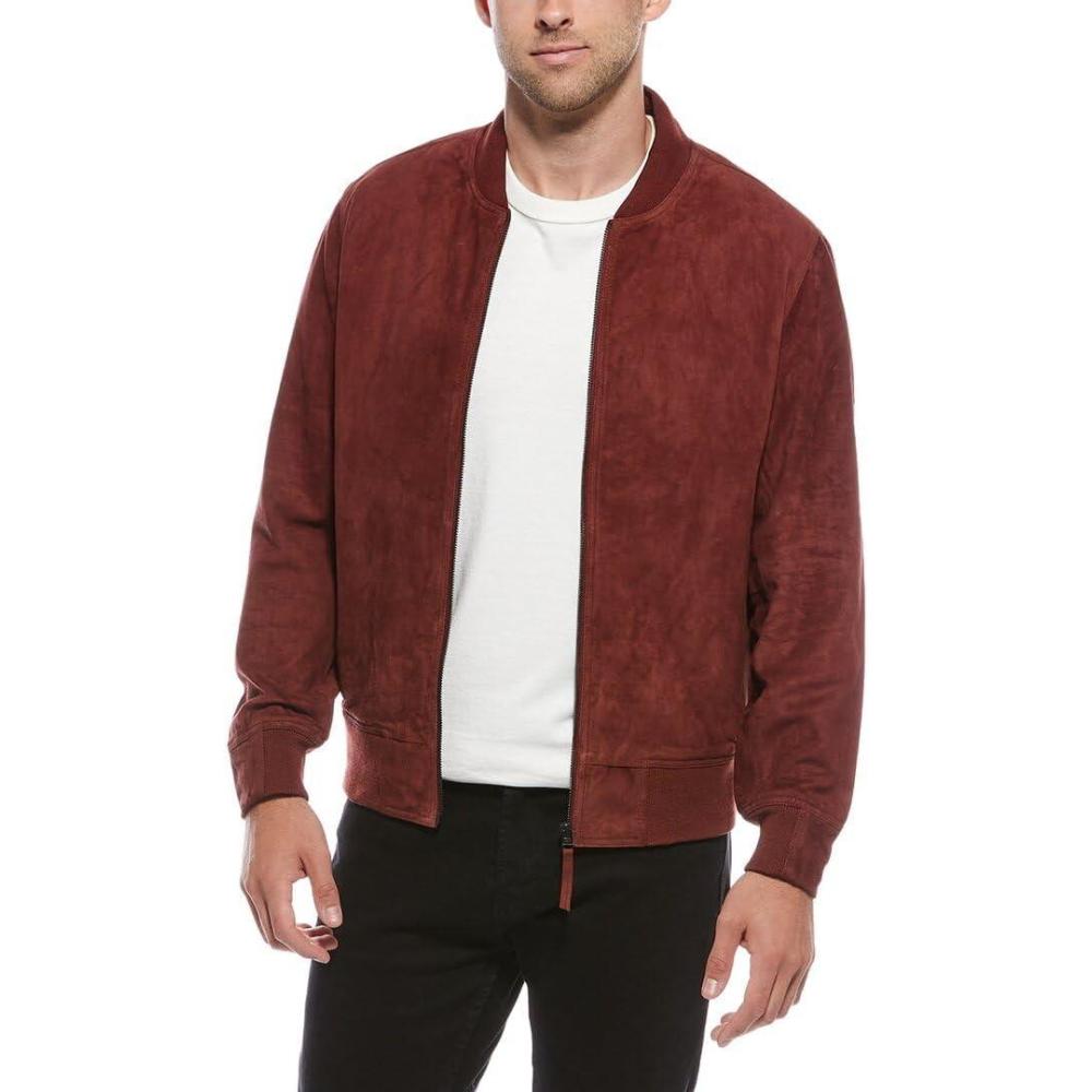 imageBLANKNYC mens Quick Action Suede BomberRed Light