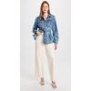 [BLANKNYC] Womens Long Denim Pleated Jacket(Left on Read)