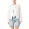 [BLANKNYC] Womens Head in The Clouds Collarless Denim Jacket(White)