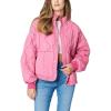 [BLANKNYC] Womens Luxury Clothing Tencel Drop Shoulder Quilted Jacket(Bubble Gum)