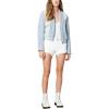 [BLANKNYC] womens Luxury Clothing Patch Work Floral Denim Jacket, Comfortable & Stylish Coat(Summer Romance)