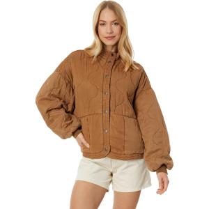 [BLANKNYC] Womens Luxury Clothing Tencel Drop Shoulder Quilted Jacket(Chai Tea)