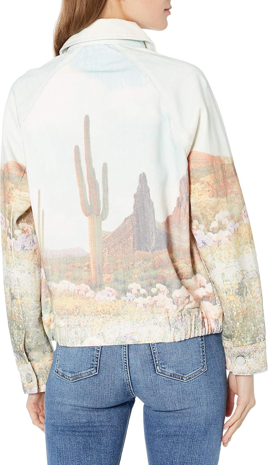 imageBLANKNYC Womens Luxury Clothing Denim Trucker Jackets Comfortable ampamp Stylish CoatsDesert Bloom