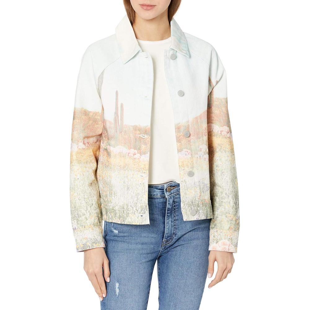 imageBLANKNYC Womens Luxury Clothing Denim Trucker Jackets Comfortable ampamp Stylish CoatsDesert Bloom