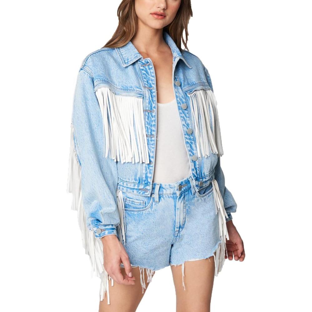imageBLANKNYC womens Luxury Clothing Denim Trucker JacketNice Try