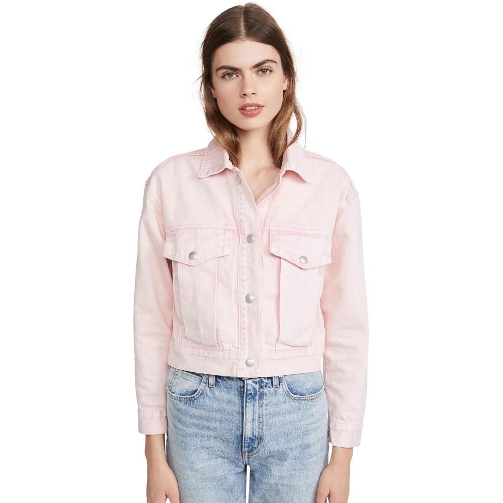 imageBLANKNYC womens Luxury Clothing Denim Trucker JacketTutti Fruitt
