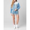 [BLANKNYC] womens Luxury Clothing Denim Trucker Jacket(Bonnaroo)