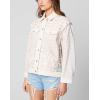 [BLANKNYC] womens Luxury Clothing Denim Trucker Jacket(Full Bloom)