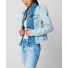 [BLANKNYC] womens Luxury Clothing Denim Trucker Jacket(Patch It Together)