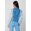 [BLANKNYC] womens Luxury Clothing Denim Trucker Jacket(Patch It Together)
