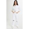 [BLANKNYC] womens Luxury Clothing Denim Trucker Jacket(Snow Capped)
