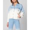 [BLANKNYC] womens Luxury Clothing Denim Trucker Jacket(Toned Down)