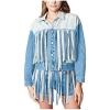 [BLANKNYC] womens Luxury Clothing Denim Trucker Jacket(Bonnaroo)