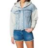 [BLANKNYC] womens Luxury Clothing Hooded Denim Jacket, Comfortable & Stylish Coat(Be Like That)