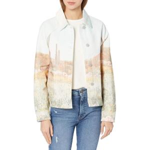 [BLANKNYC] Womens Luxury Clothing Denim Trucker Jackets, Comfortable & Stylish Coats(Desert Bloom)