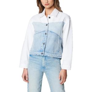 [BLANKNYC] womens Luxury Clothing Denim Trucker Jacket(Mixed Feelings)