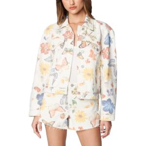 [BLANKNYC] womens Luxury Clothing Denim Trucker Jacket(One With Nature)
