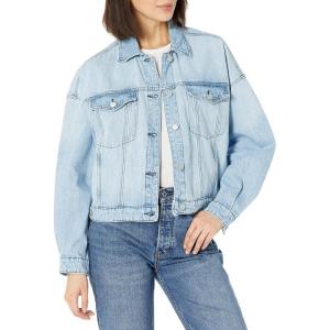 [BLANKNYC] womens Luxury Clothing Denim Trucker Jacket(Steal the Show)