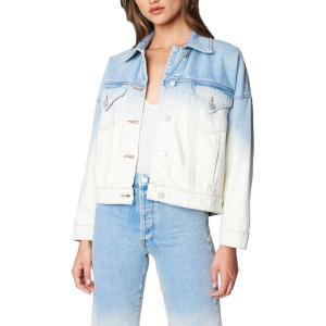 [BLANKNYC] womens Luxury Clothing Denim Trucker Jacket(Toned Down)