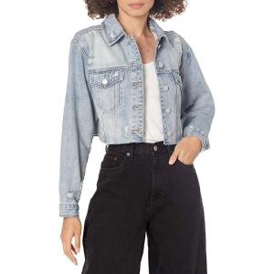 [BLANKNYC] womens Luxury Clothing Denim Trucker Jacket(Traffic Jam)