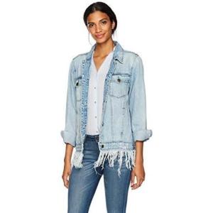 [BLANKNYC] womens Luxury Clothing Denim Trucker Jacket(Whiplash)