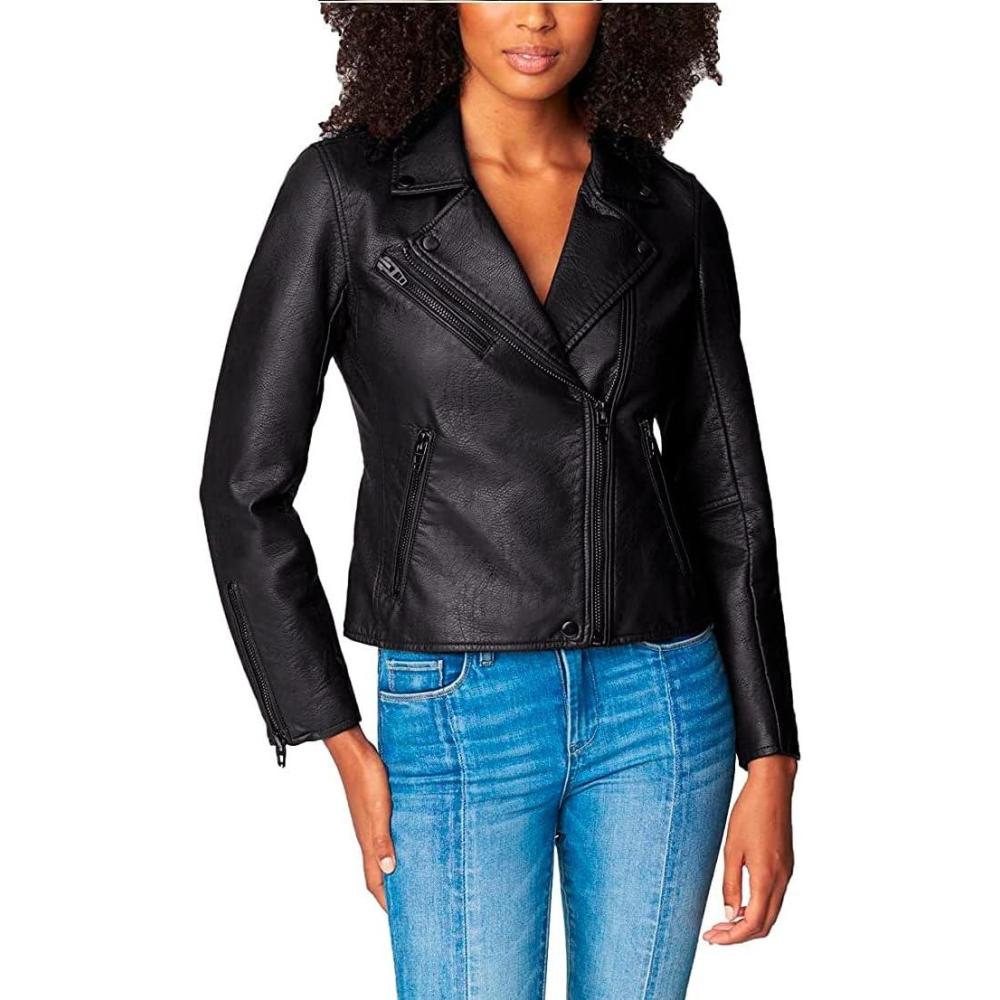 imageBLANKNYC girls Luxury Clothing Vegan Leather Moto Jacket Comfortable ampamp Stylish CoatOnyx